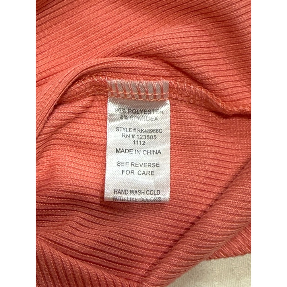 Heart &‎ Hips Tank Top Womens Large Coral Pink Lace Trim Ribbed Y2K Romantic - Picture 4 of 7